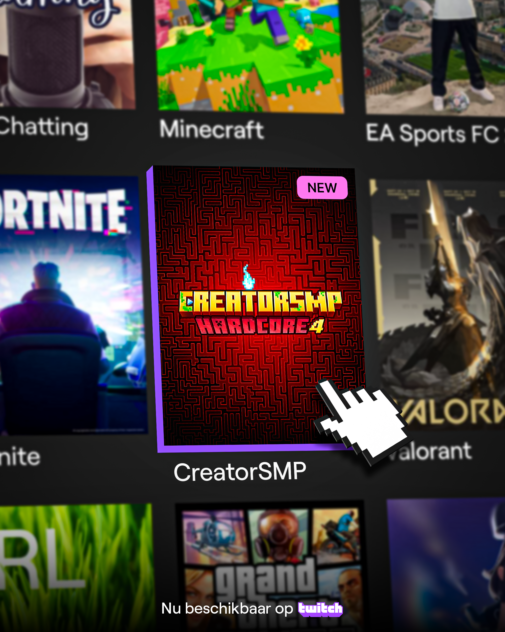 CreatorSMP heeft vanaf nu een eigen categorie op Twitch!